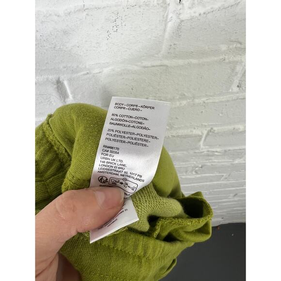 BDG Women's Elastic Waist Drawstring Shorts Stretch Olive Green Size Large - Picture 4 of 5